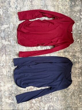 Amazon Women’s Long Sleeve Tees in Burgundy and Navy